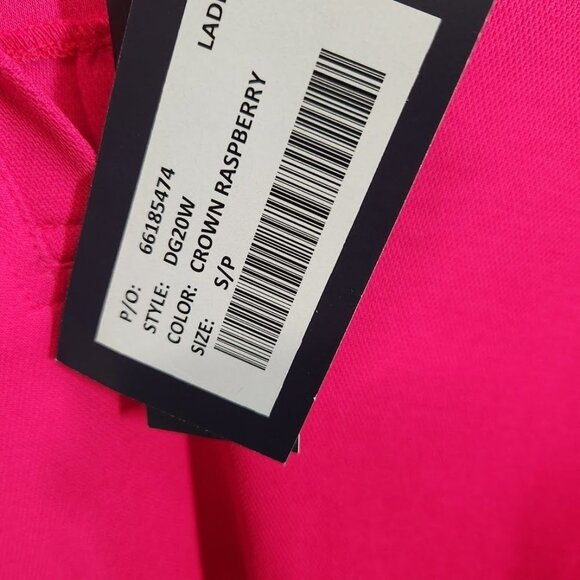 NWT Devon & Jones CrownLux Performance Ladies Plaited Polo - Crown Raspberry Sma - Picture 7 of 8